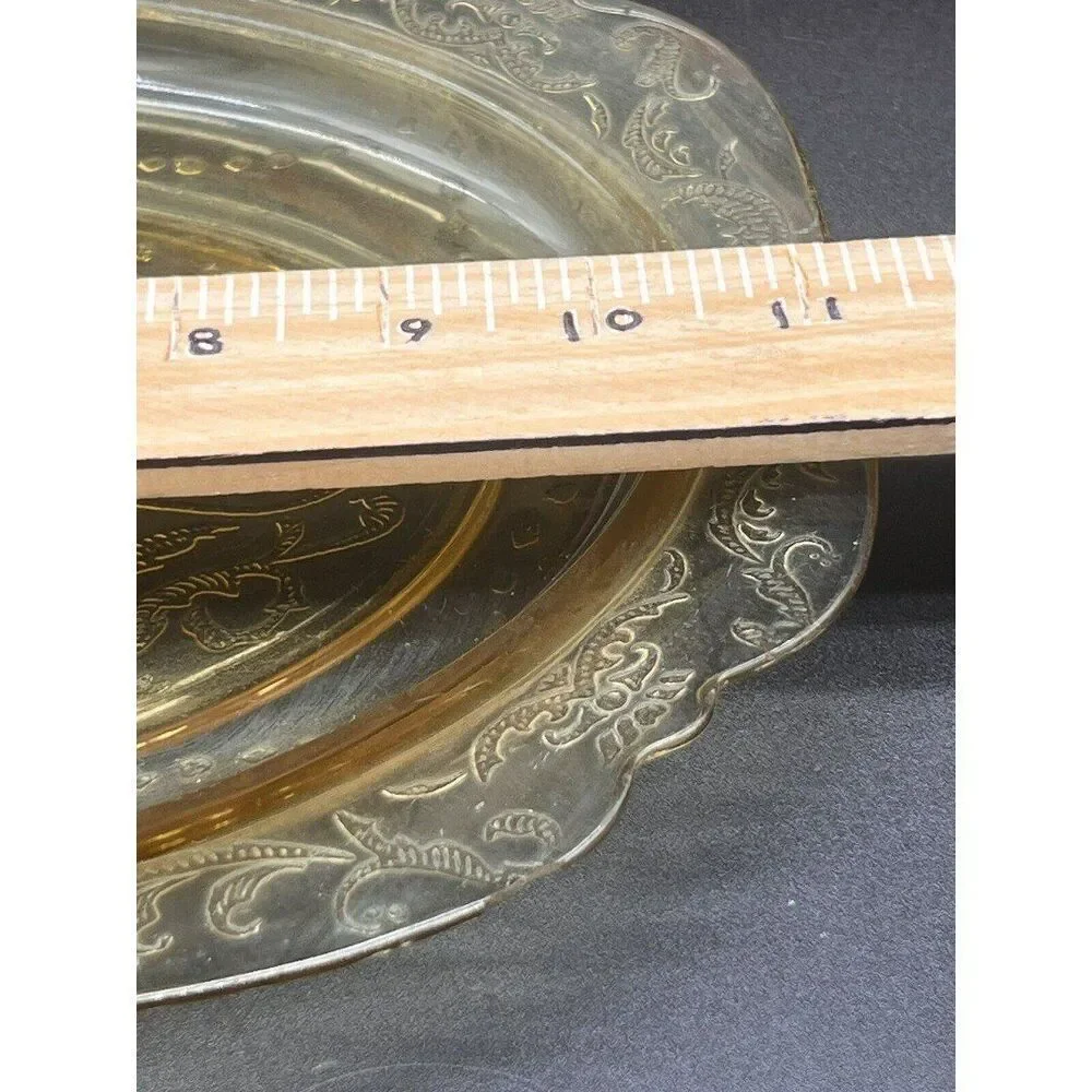 Vintage Yellow Depression Glass Platter – Madrid Pattern by Federal Glass